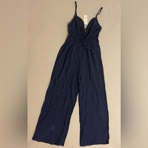 Francesca wide leg navy jumpsuit NWT, small